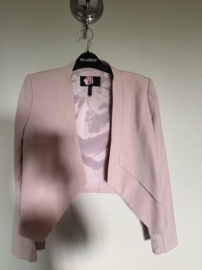 BCBG Max Azria  Pink Cropped Open-Front Jacket